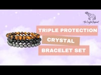 Triple Protection Crystal Bracelet Set