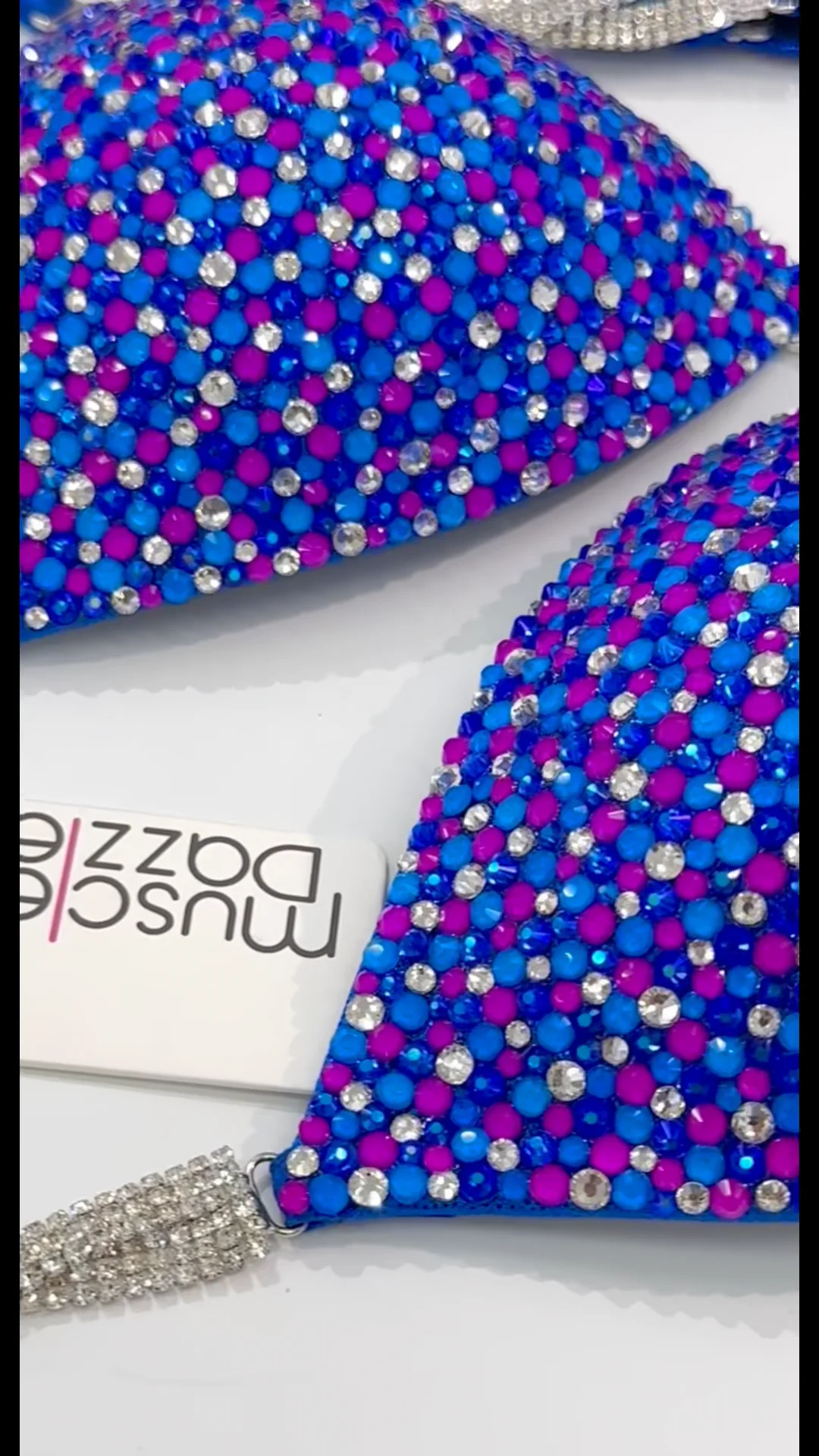 Vibrant Blue And Purple Competition Bikini for Champions | Muscle