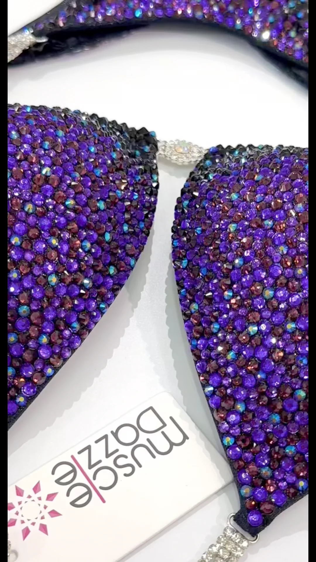 The Ultimate Dark Purple Competition Bikini by Muscle Dazzle