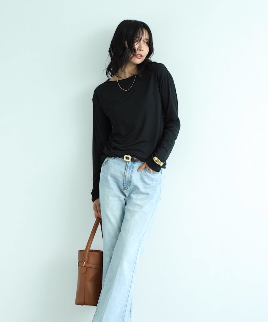 ボートネックソフトプルオーバー / マシンウォッシャブル