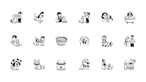 Animated Pet Icon Art Set, an Outline Icon by Vectors Market (Thumbnail 4 of 4)