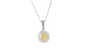 .40 ct. t.w. Yellow and White Diamond Pendant Necklace in Sterling Silver