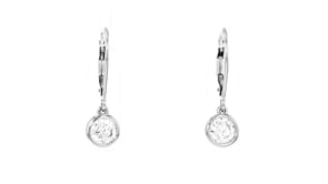 1.00 ct. t.w. Bezel-Set Lab-Grown Diamond Drop Earrings in Sterling Silver