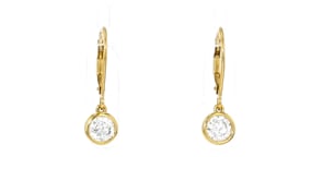 1.00 ct. t.w. Lab-Grown Diamond Drop Earrings in 18kt Gold Over Sterling