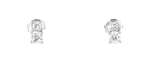 .50 ct. t.w. Lab-Grown Diamond Two-Stone Earrings in Sterling Silver