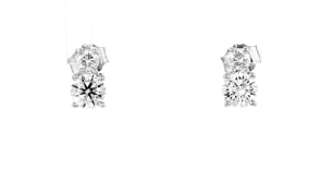 1.00 ct. t.w. Lab-Grown Diamond Two-Stone Earrings in Sterling Silver