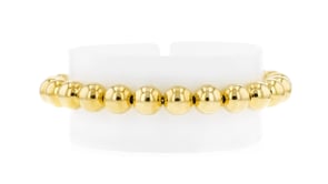 Italian 8mm 18kt Gold Over Sterling Bead Bracelet