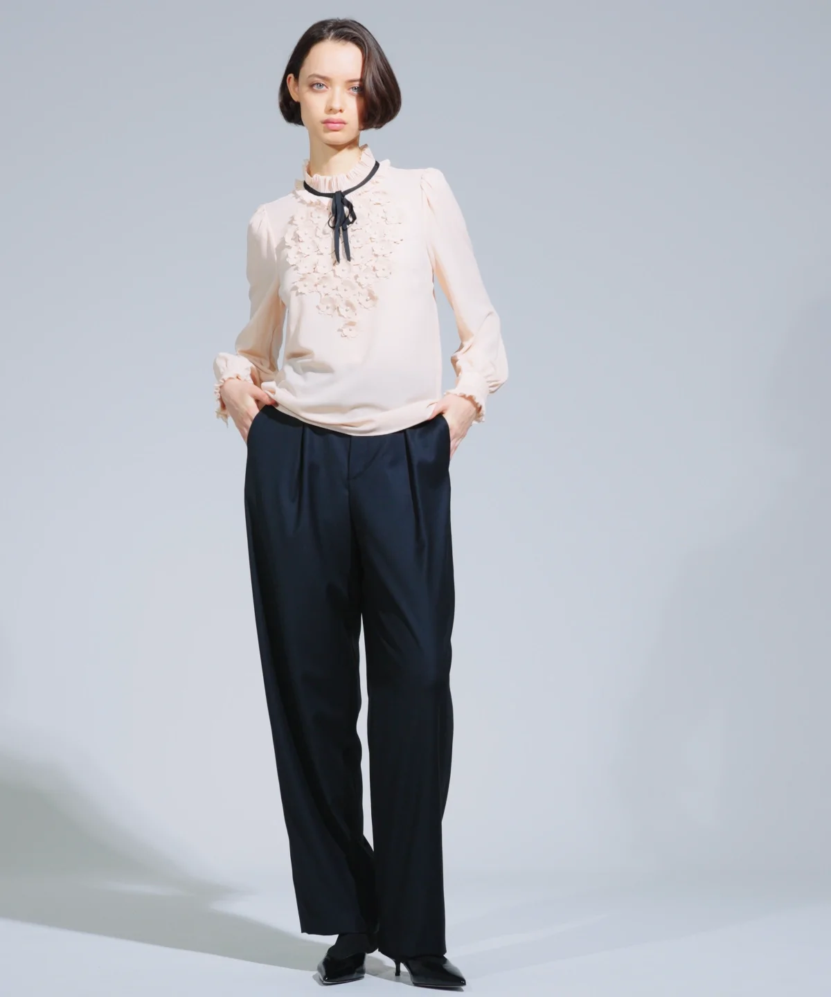 Sov. / フラワーシフォンブラウス 2023 SS COLLECTION PREORDER vol.3 | Night STORE | ダブル
