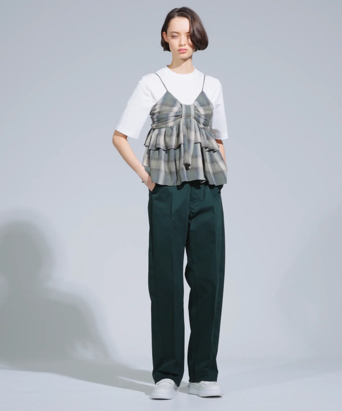 DSC / ウールヴィスコース ティアードビスチェ TOPS Night STORE