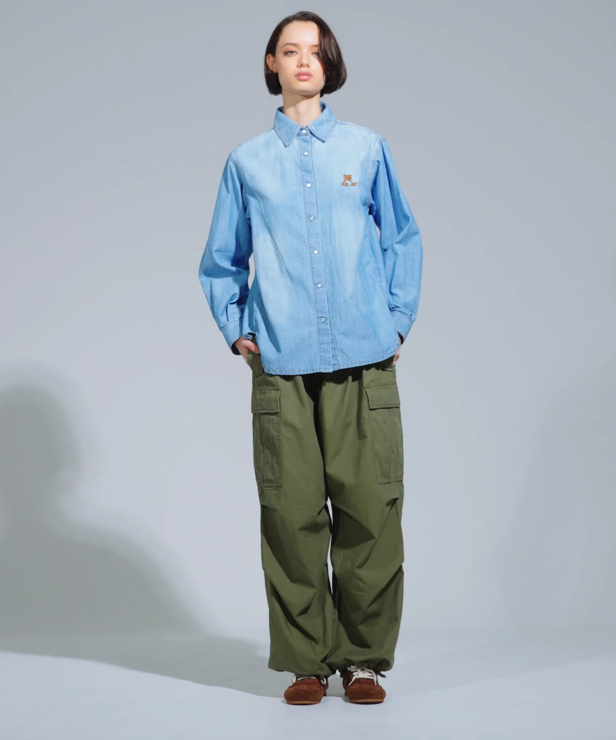 ダブスタ★DSC. チェックツイルシャツ★　
サイズ36 セール】ダブルZIPチェックシャツ（シャツ/ブラウス）｜ap retro