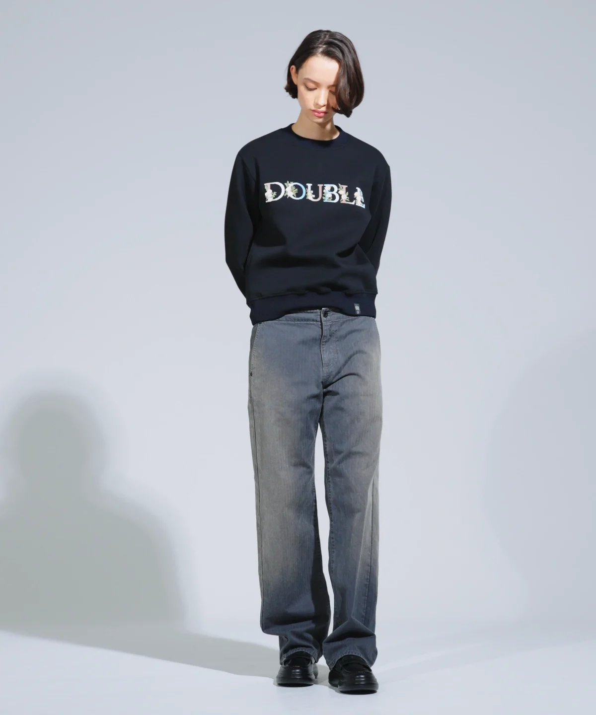 DSC / ダンボールロゴニット TOPS Night STORE | ダブル
