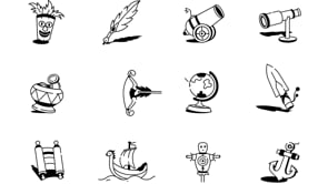 Animated History Drawing Art Set, an Outline Icon by Vectors Market (Thumbnail 4 of 4)