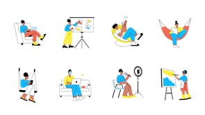 Animated Freelancer Illustration, a Person Illustration by Vectors Market (Thumbnail 4 of 4)