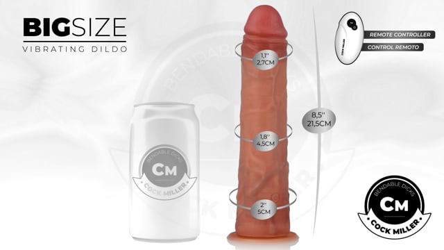 Vibrador Hiper-realista 21,5 cm com Comando sem Fios