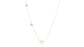 Mother-of-Pearl and Lab-Grown Diamond Star Necklace in 18kt Gold Vermeil