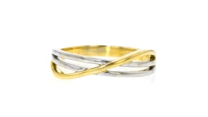 18kt Gold Vermeil and Sterling Silver Crisscross Ring