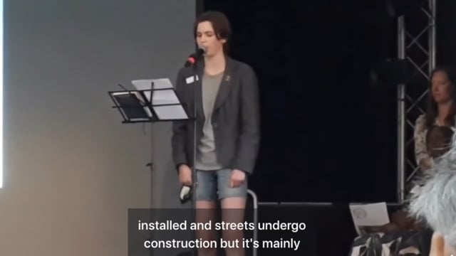 Grace Maddrell, speaking at the Green and Healthy Frome Conference 2022