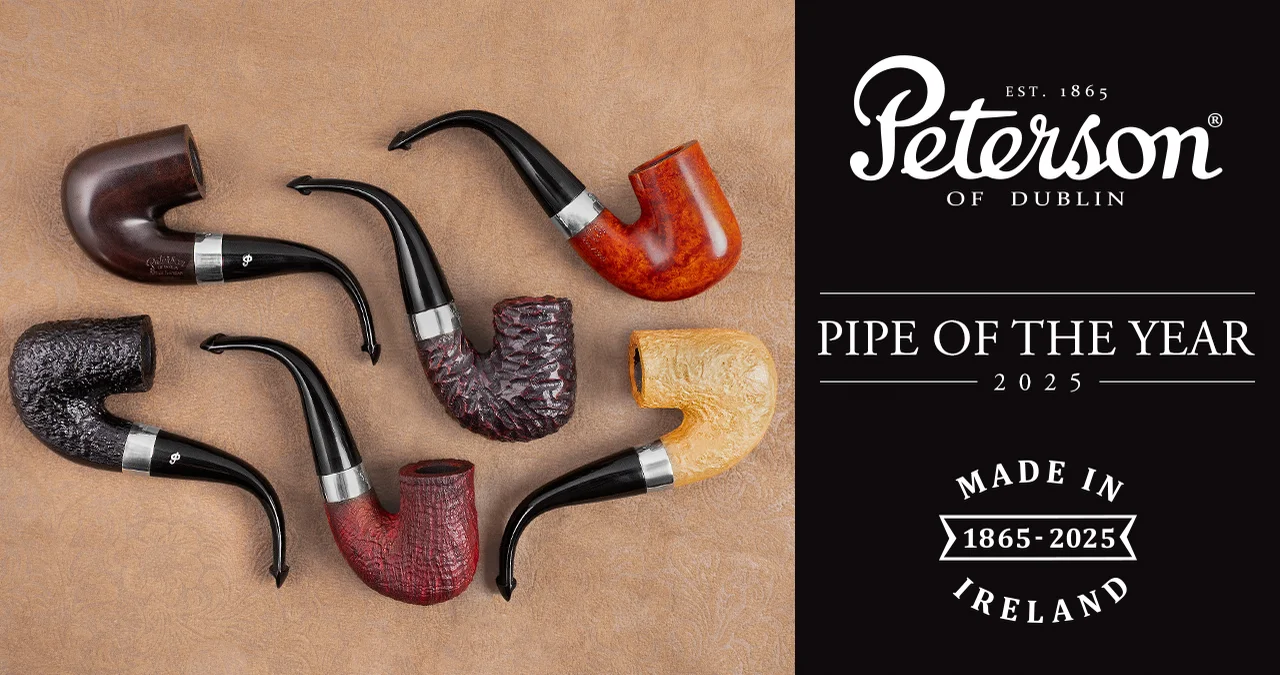 best tobacco pipes 2025 482. Born From the Shadows: Announcing the Halloween Line  Peterson Pipe Notes Christmas 2025 Rusticated (106) P-Lip