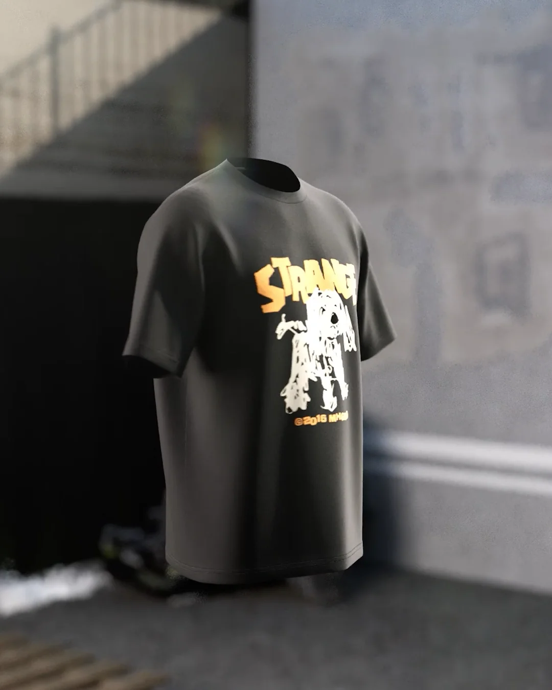 STRANGE PUPPY TEE[BLACK] - MAHAGRID