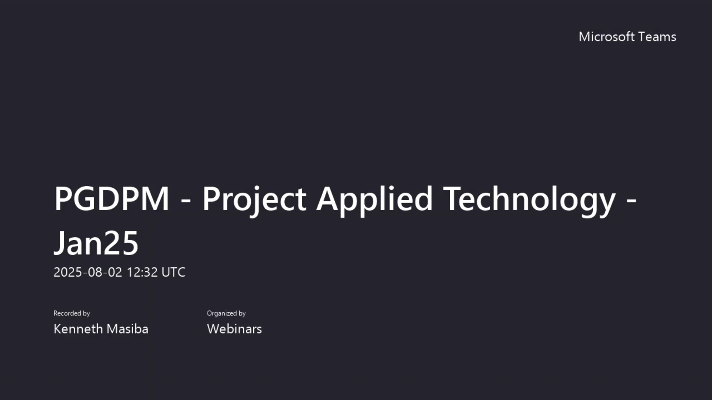 PGDPM - Project Applied Technology - Jan25-20250802