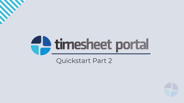 Timesheet Portal: User guide