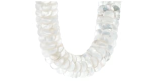 Mother-of-Pearl Disc Multi-Row Necklace in Sterling Silver