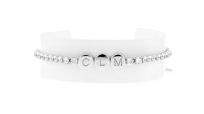 Sterling Silver Personalized Three-Initial Charm Bracelet with 4.50 ct. t.w. CZs
