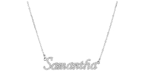 .20 ct. t.w. Pave CZ Personalized Name Necklace in Sterling Silver