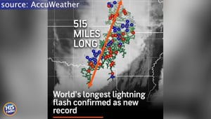 World's Longest Lightning Flash