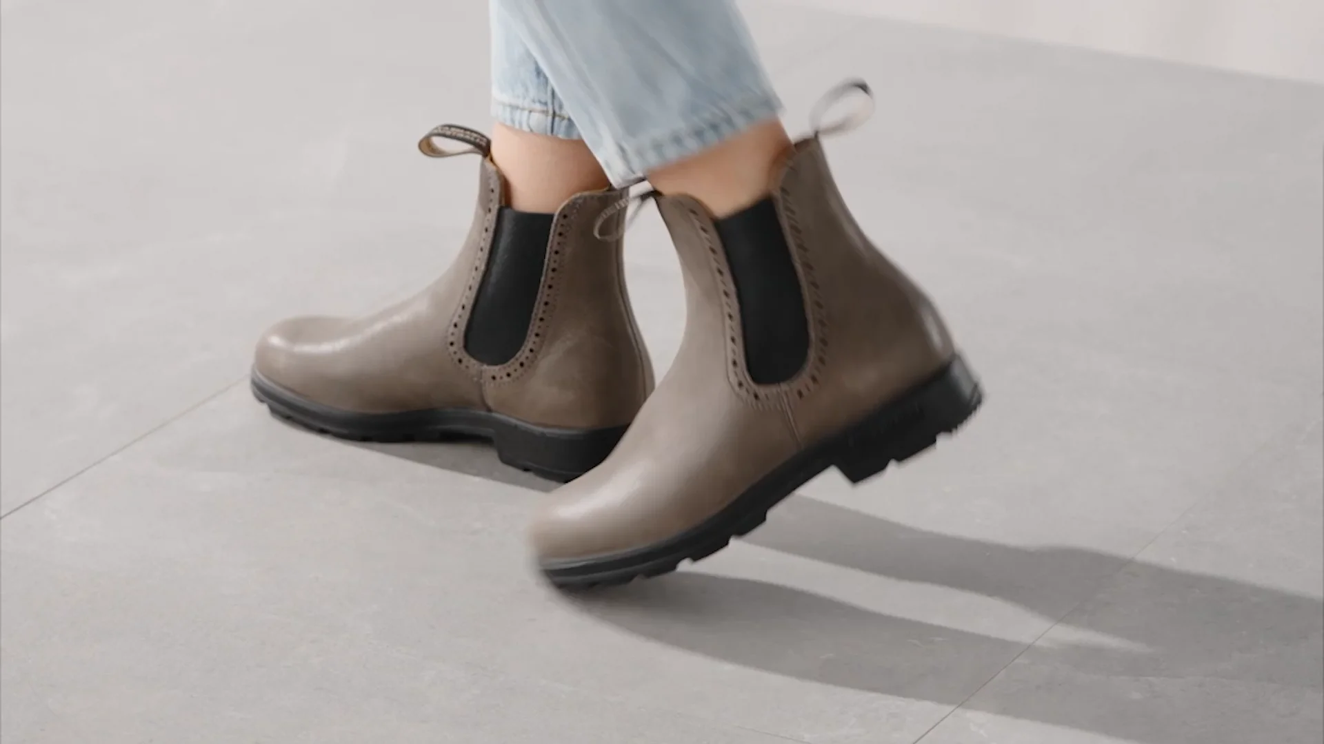 Dusty Grey Premium Leather High Top Boots, Women's Originals 2216