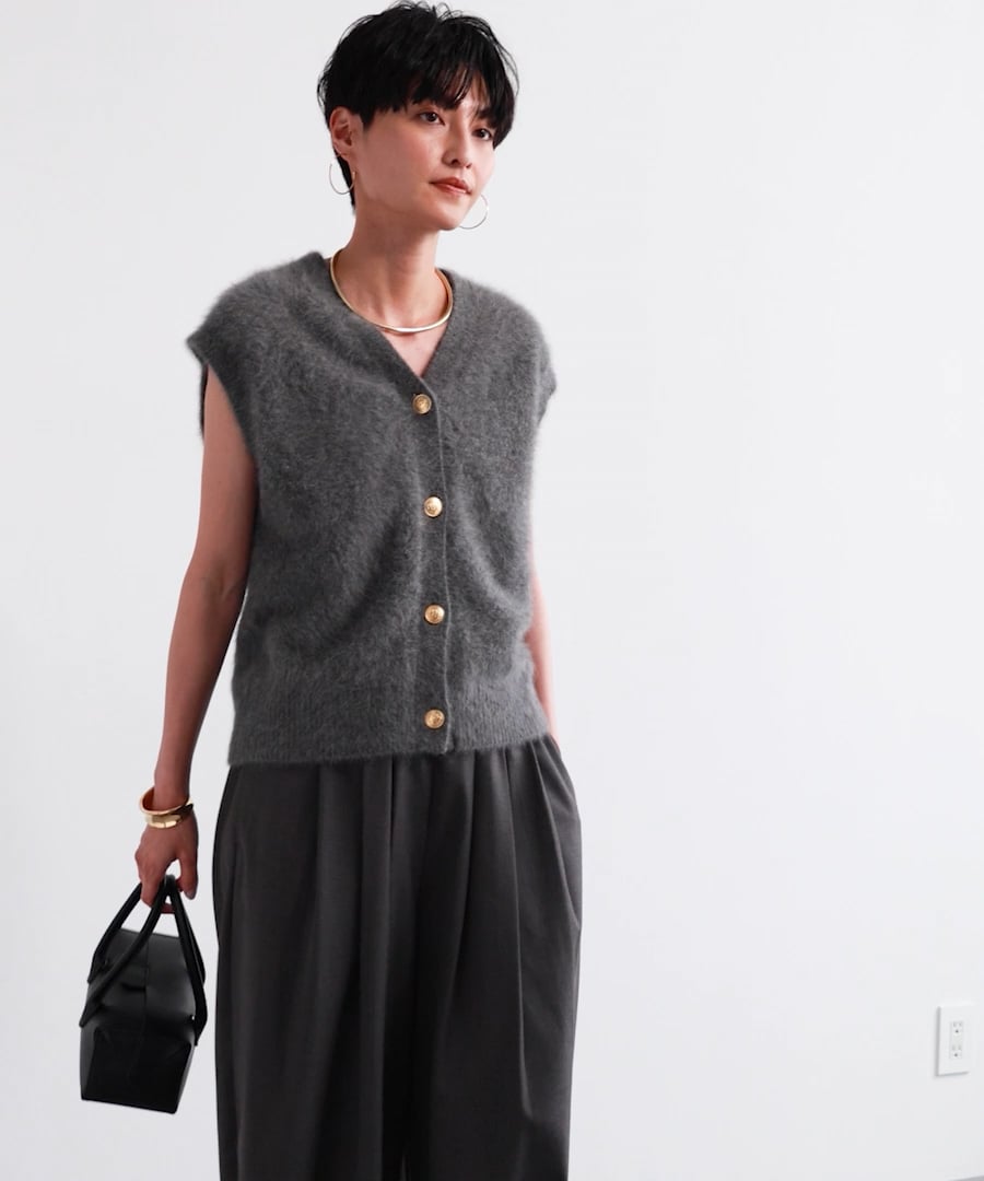バンヤードストーム　FOXカシミヤベスト グレー　新品未使用 セール】BARNYARDSTORM / FOXカシミヤベスト（ベスト）｜BARNYARDSTORM