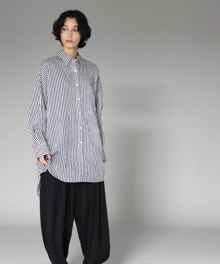 チャーリー⭐︎ Curensology 洗える　ワッシャーストライプシャツ Curensology｜ワッシャーストライプシャツ | Rakuten Fashion