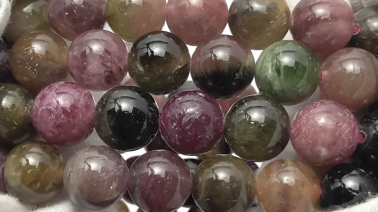 マルチカラートルマリン ラウンド10.5~11mm ブレスレット｜天然石