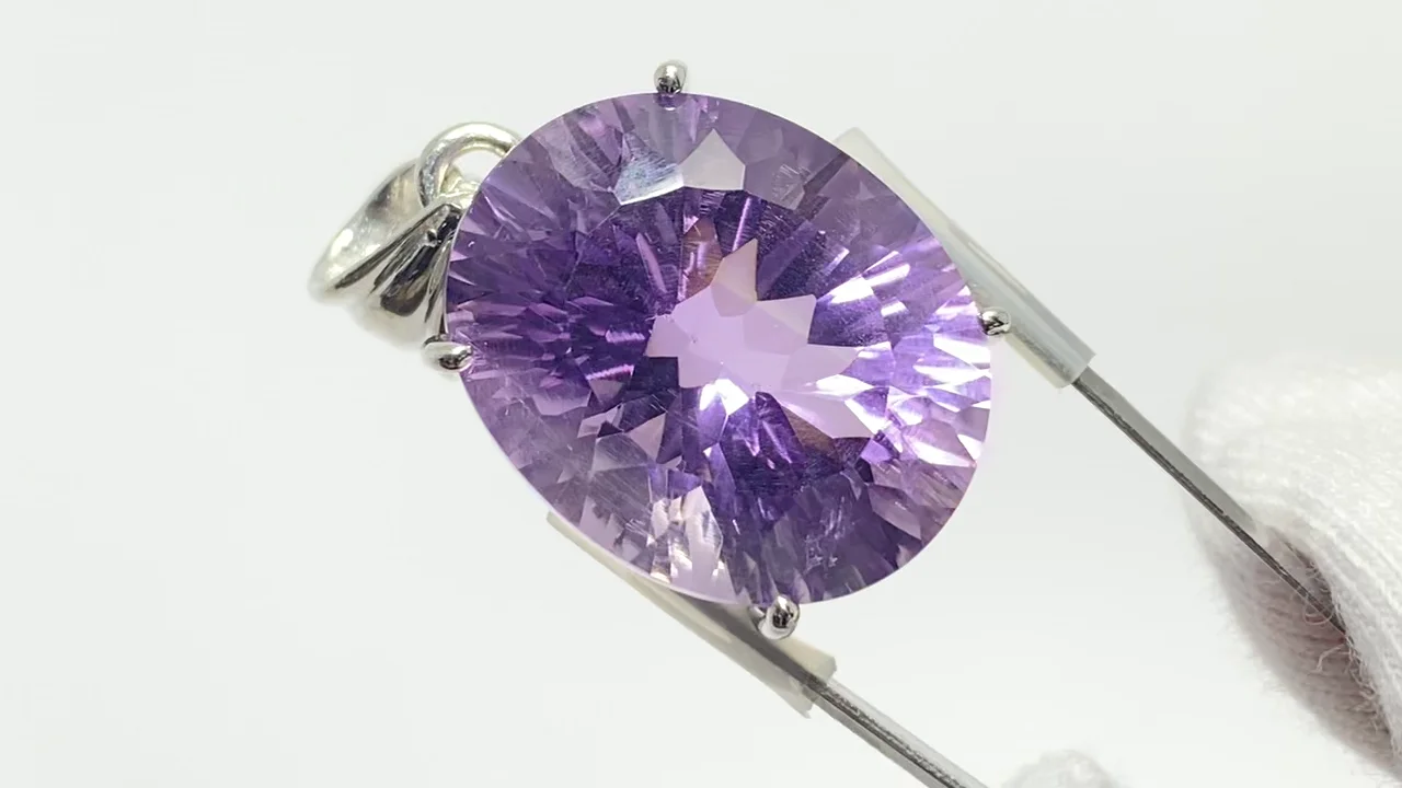 ヴィンテージ　アメジストとパールピアス　マーキスファセットカット　宝石質 アメジストルース マーキスカット ジュエリーパーツ通販パーツ工房