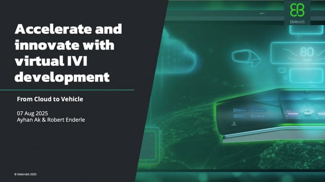 Accelerate and innovate with virtual IVI development