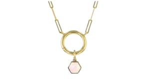 Opal Geometric Charm in 14kt Yellow Gold