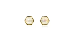 Opal Geometric Earrings in 14kt Yellow Gold