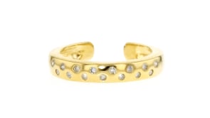 .10 ct. t.w. Scattered-Diamond Toe Ring in 18kt Gold Over Sterling