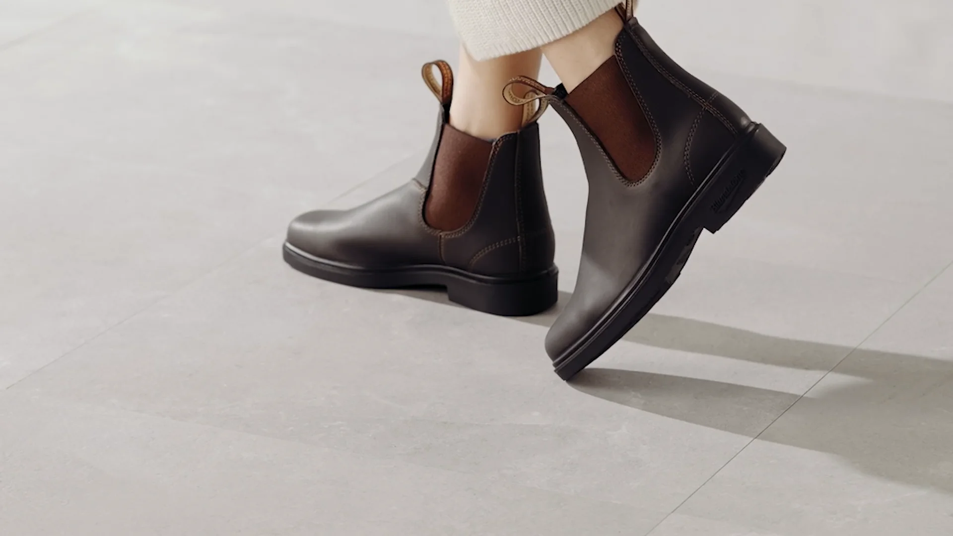 Stout Brown Premium Leather Chelsea Boots, Women's Dress 062