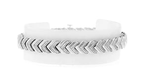 1.00 ct. t.w. Diamond Chevron-Link Bracelet in Sterling Silver