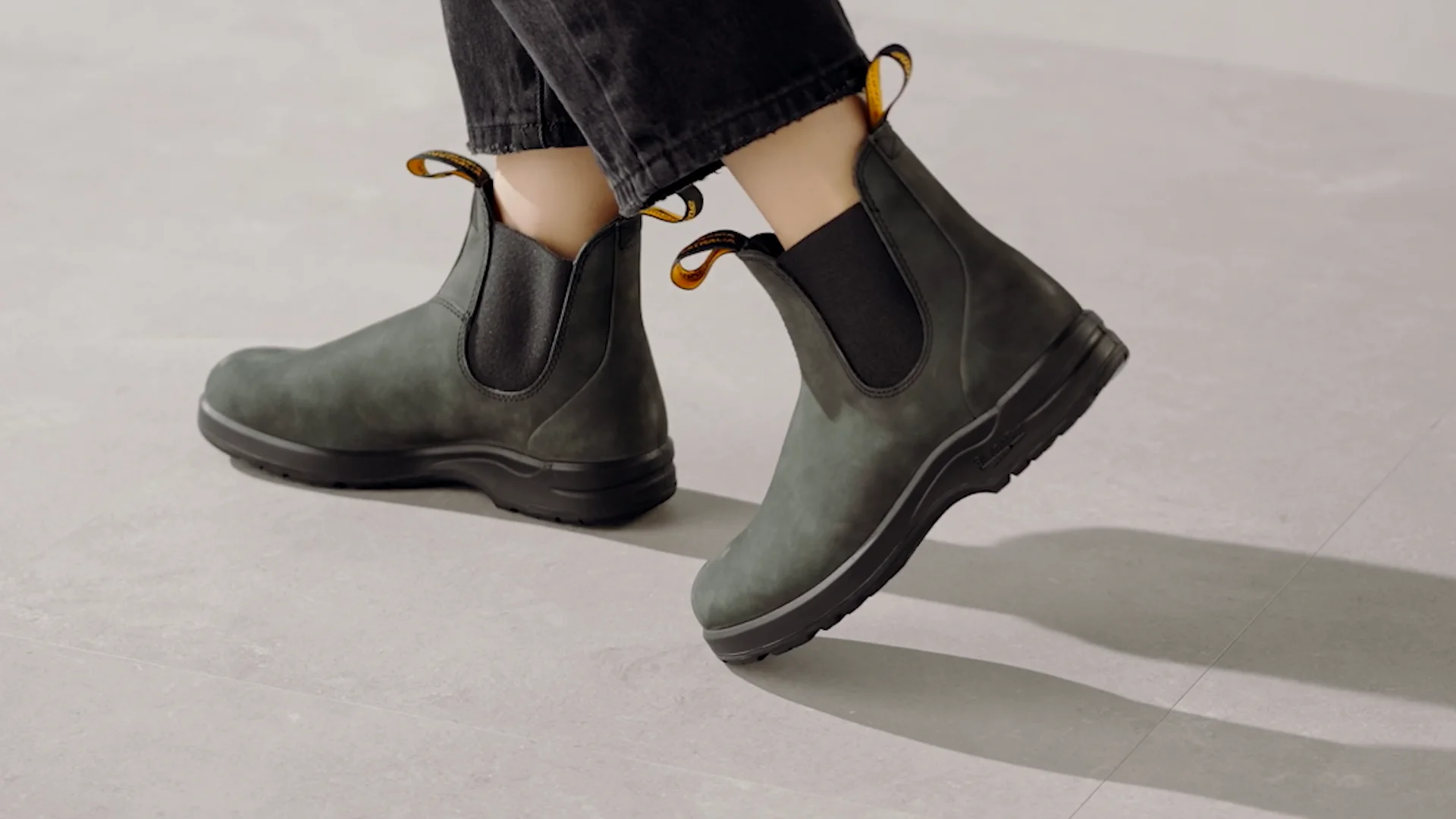 Rustic Black Premium Leather Chelsea Boots, Women's All