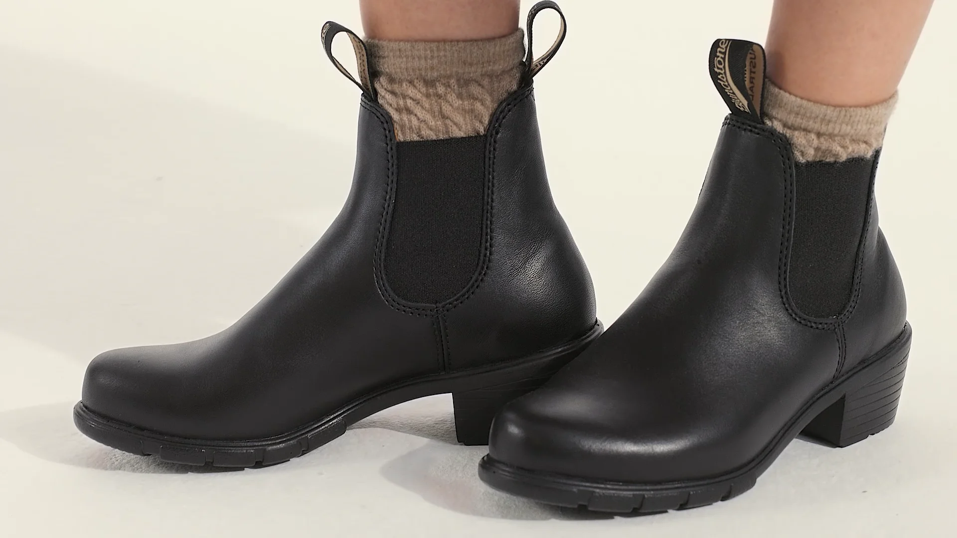 BLUNDSTONE 1671 サイドゴアブーツ ブラックUK5 Black Leather Heeled Boots, Women's Series 1671