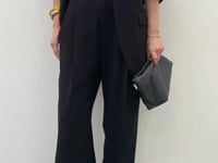 トリアセジョーゼット タックパンツ（スラックス）｜Deuxieme Classe