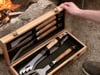 BBQ grillverktyg med gravyr, 5 delar - Hunting