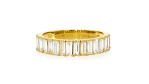 1.00 ct. t.w. Baguette Lab-Grown Diamond Ring in 18kt Gold Over Sterling