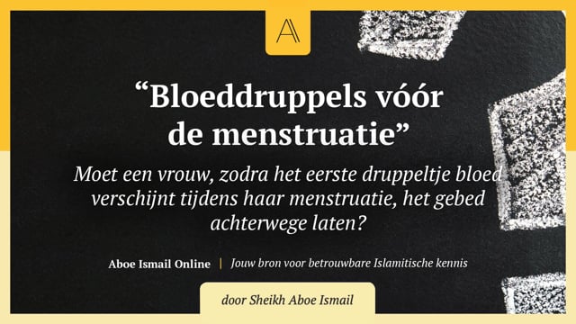 Bloeddruppels vóór de menstruatie