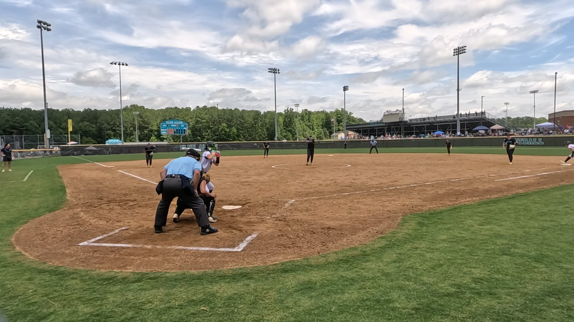 Pick off try at first base | tagup