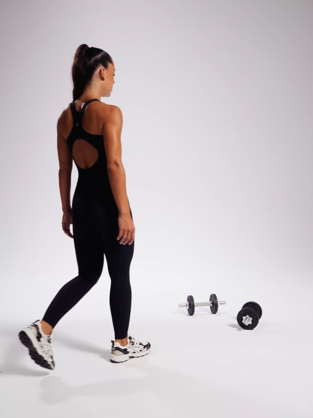 אוברול גב רייסר אורך 25” מבד nero