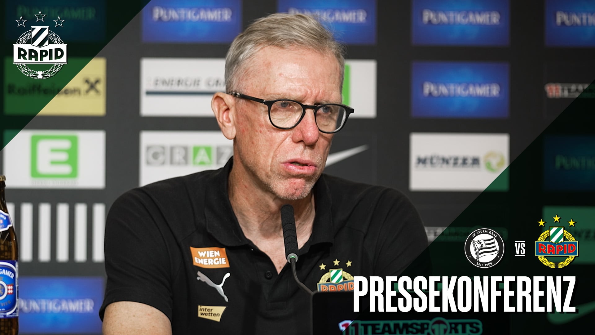 Pressekonferenz nach dem Spiel gegen Sturm Graz