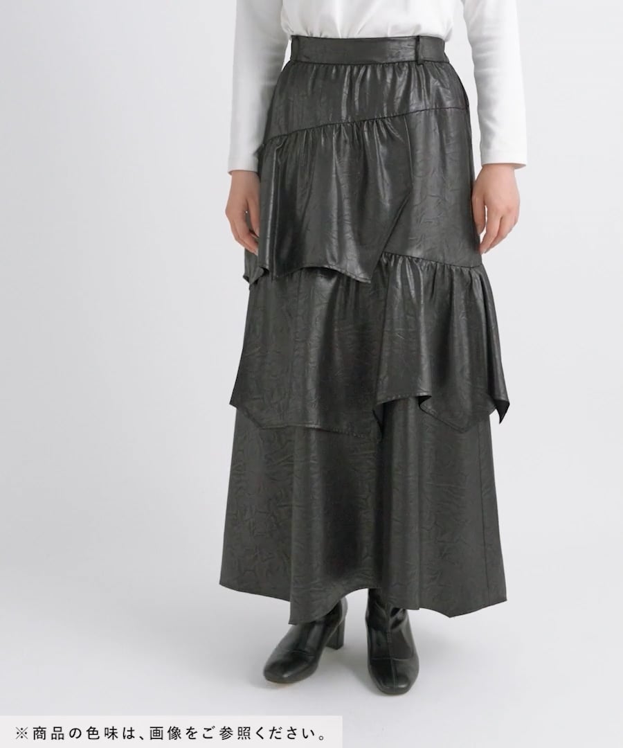 PAGEBOY　レザースカート PAGEBOY（ページボーイ）の「ピッタハイウエストフェイクレザー
